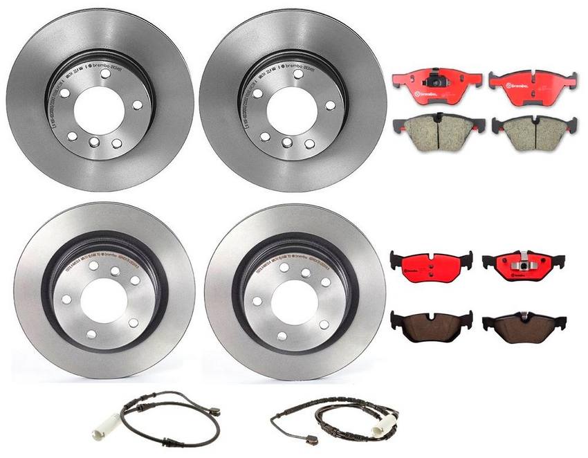 BMW Brembo Brake Kit - Pads &  Rotors Front and Rear (300mm/300mm) (Ceramic) 34356789445 - Brembo 1634724KIT